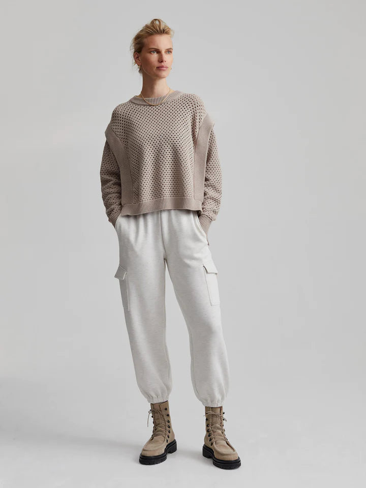 Varley Clarice Pant Ivory Marl