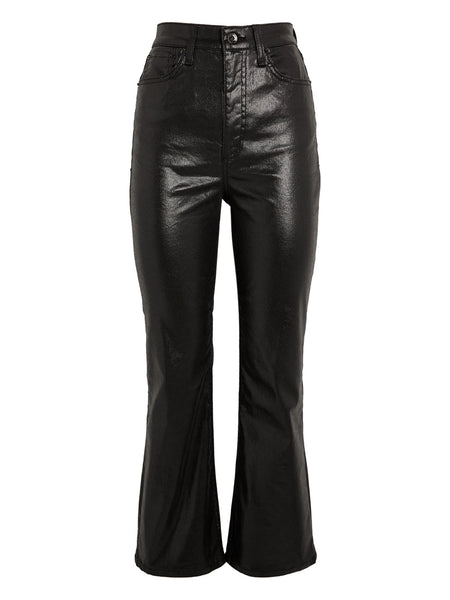 Rag And Bone Casey High Rise Ankle Flare Coated Black