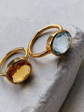 Shyla Oval Chunky Ring in Citrine