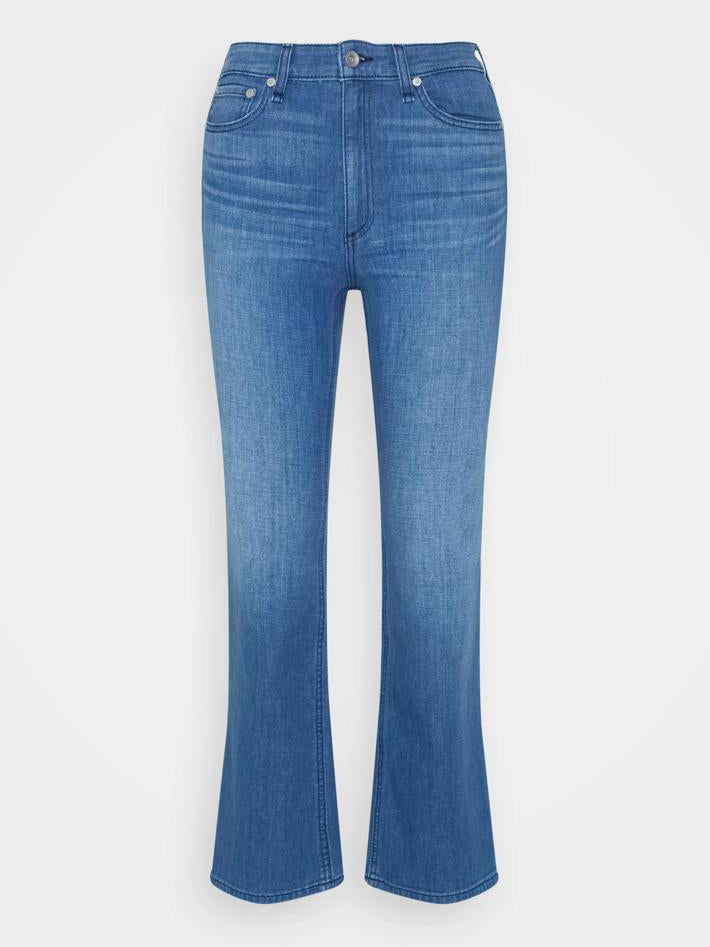 Rag And Bone Nina High Rise Ankle Flare Poppy Mid Blue