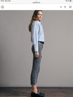 Rag And Bone Nina High Rise Ankle Cigarette Colby GREY