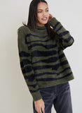 Bella Dahl Tess Mock Neck Sweater in Green