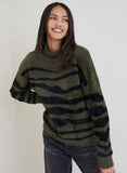 Bella Dahl Tess Mock Neck Sweater in Green