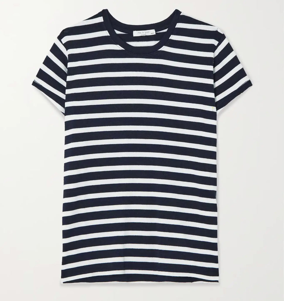 Rag And Bone Knit Stripe Tee BLUE