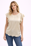 Silk 95 Five Naples Top in Almond