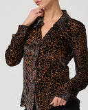 Paige Desano Silk Shirt in Brown