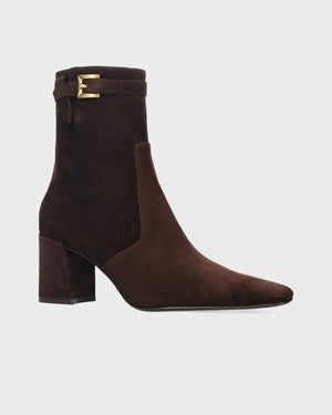 Lola Cruz Agnese Buckle Boots in Chocolate