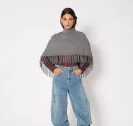 Berenice Marmo Poncho in Grey