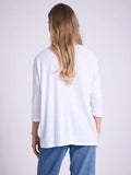 Not Shy Emilie Tee in White