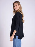 Not Shy Emilie Tee in Black