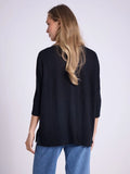 Not Shy Emilie Tee in Black