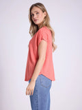 Not Shy Zoe Linen Tee in Jelly