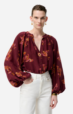 Vanessa Bruno Edme Blouse in Bordeaux