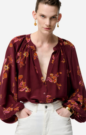 Vanessa Bruno Edme Blouse in Bordeaux