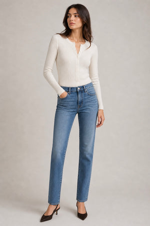 Frame Le Sleek Straight in Gossamer Blue