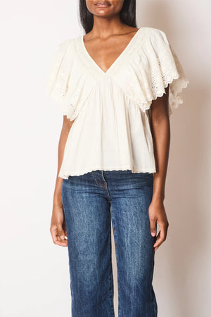 Faune Camelia Top in White