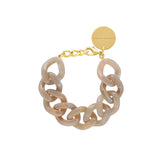 Vanessa Baroni Flat Chain Bracelet in Biancone Marble