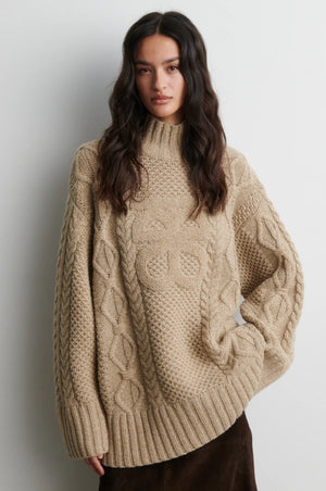 Second Female Janne Turtleneck Knit in Camel