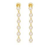Talis Chains Cz Five Drop Huggies in Gold