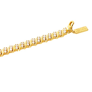 Talis Chains Ridged Tennis Bracelet in Gold