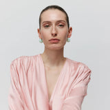 Vanessa Baroni Circlet Moon Earrings in Cloud