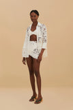 Farm Rio Sun Eyelet Shirt in White