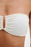 Malina Signature Bandeau Bikini Top in Vanilla