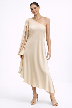 Silk 95 Five Ritz Caftan Dress in Almond