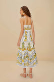 Farm Rio Sicily Midi Dress in Off White