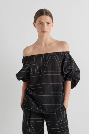 Mei Meij Stitch Blouse in Mono