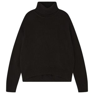 Jumper 1234 Oversize Roll Collar in Chocolate