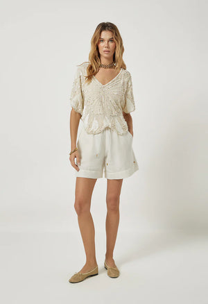 Scarlet Poppies Chloe Top in Vanilla