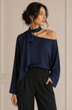 Silk 95 Five Rusten Scarf Top in Midnight