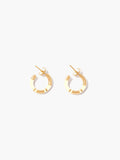 Aurelie Bidermann Positano Creole Hoops Small in Ivory