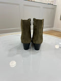 Donna Lei Boston Suede Boot in Military Green