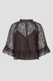 Second Female Sybell Lace Ruffle Blouse Demitasse