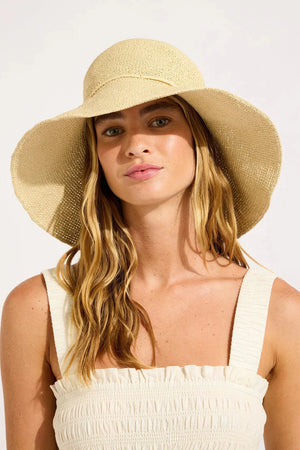 Seafolly Aurora Packable Hat in Natural
