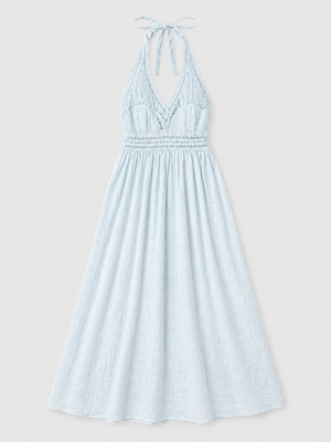 120% Lino Dress in Azur
