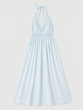 120% Lino Dress in Azur