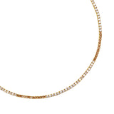 Talis Chains Square Cz Tennis Necklace in Gold