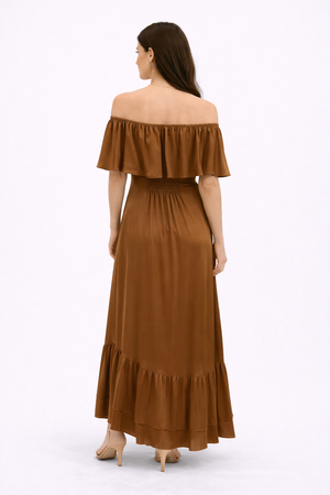 Silk 95 Five Tuilleries Convertible Dress in Nutmeg