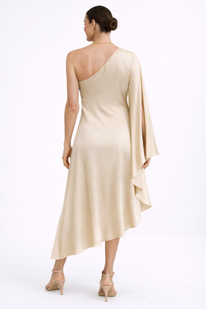 Silk 95 Five Ritz Caftan Dress in Almond
