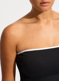 Seafolly Beach Bound DD Bandeau One Piece in Black