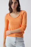 American Vintage Sonoma Long Slv in Orange