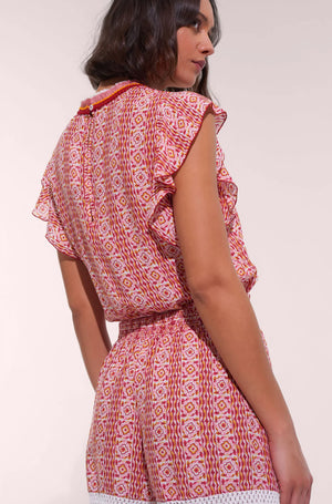 Poupette St Bart Short Jumpsuit Sasha in Pink