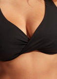 Seafolly Collective Wrap Front F Cup Bikini in Black