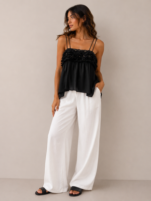 Scarlet Poppies Maelle Top in Black