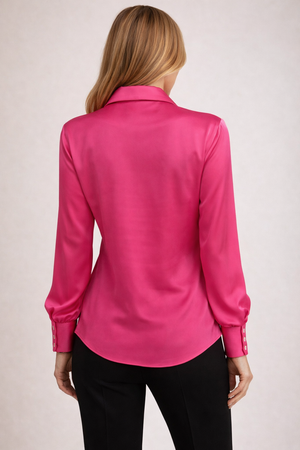 Silk 95 Five Bordeaux Long Sleeve in Hisbiscus