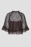 Second Female Sybell Lace Ruffle Blouse Demitasse
