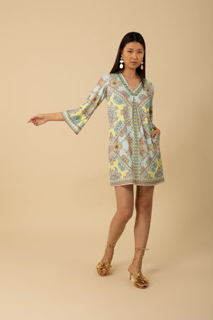 Hale Bob Classic Dress in Turquoise